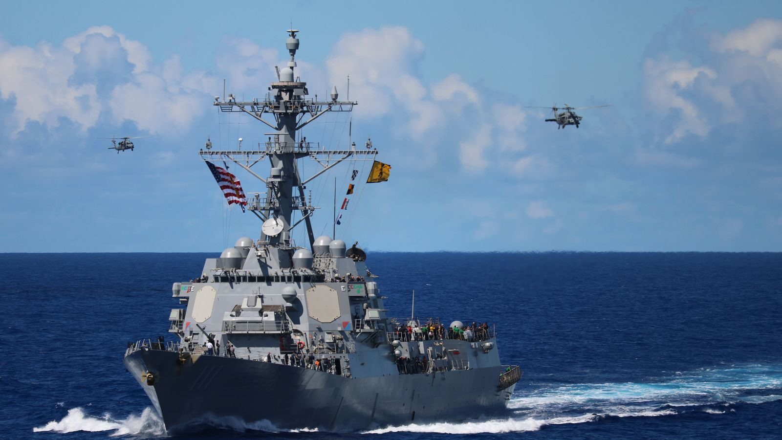 U.S. Navy vessel at sea